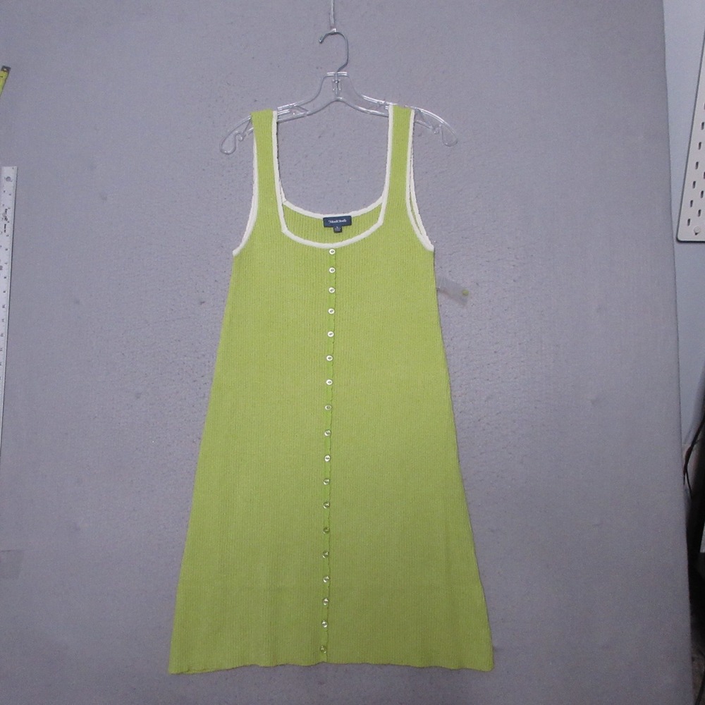 ModCloth Tank Dress L Lime Green Matcha Do About Nothing Sweater Knit NWOT